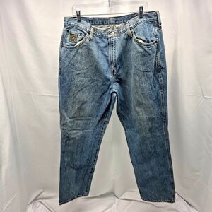 Cinch Men's Green Label Relaxed Fit Tapered Leg Western Denim Jeans 40x34 USA